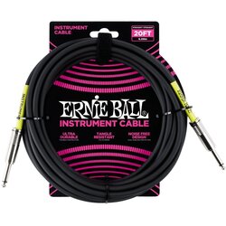 Ernie Ball kabel P06046 - 20FT(6,1m) COILED 6,3mm - 6,3mm instrument - crna boja Cene
