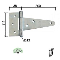 Dabel šarka brodska za vrata SP5 hr 300x111x38/fi12mm DP1 Cene