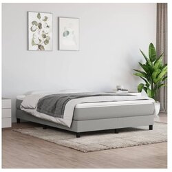 vidaXL S oprugama i madracem svjetlosivi 140x190 cm od tkanine Cijene