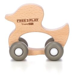 Free 2 Play lesena račka na kolesih Cene
