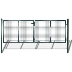  Vrata za ogradu čelična 306 x 150 cm zelena Cijene