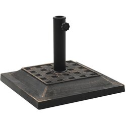 vidaXL Podstavek za senčnik kvadraten poliestrska smola 12 kg bronast, (20610677) Cene
