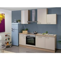 Flex-Well Palma Kuhinjski komplet (Širina: 220 cm, S električnim uređajima, Kašmir sjajni) Cene