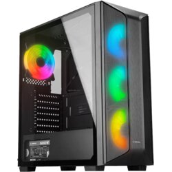 Rampage kućište gaming hydra V2 black tempered glass Type-C+USB3.0 4*ARGB infinity fan+hub e-atx exclusive gaming, 39989 Cene