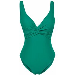 Trendyol Emerald Green*002 Straight Deep V Strap High Leg Swimsuit Cene