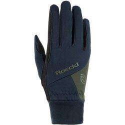 Roeckl Zimske jahalne rokavice "Wilber", black/dark seaweed - 8 Cene