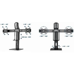 Gembird MS-D2-01 Namizno stojalo za dvojni monitor 17-27, na Cene