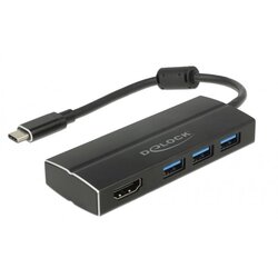Delock 63931 laptop dock /port replicator USB 3.2 Gen 1 (3.1 Gen 1) Type-C Black Cene