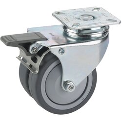 DÖRNER + HELMER dvostruki valjak (Promjer kotačića: 75 mm, Nosivost: 100 kg, Kuglični ležaj, S pločom i zaustavnikom) Cene