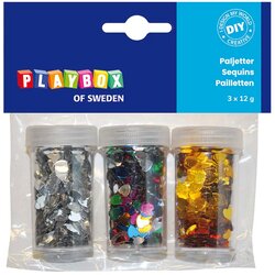 Playbox PlayBox: Dekorativna srca v različnih barvah, pakiranje 3x12g. Cene