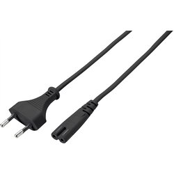 sygonix Napajalni kabel\, evro vtič\, ravni/C7 ravni\, 3 m\, črni SY-5043504 tok napajalni kabel črna 3.00 m, (20414679) Cene