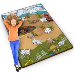 Ricokids model RK-344 XXL podloga za bojanje + flomasteri GRATIS 120 x 90 x 0,3 cm, dinosaur Cene