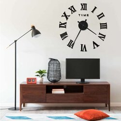  3D zidni sat moderni dizajn 100 cm XXL crni Cijene