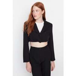 Trendyol Black Crop Jacket Cene