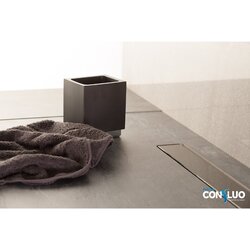 Peštan tuš kanalica confluo frameless crno staklo 550mm Cene