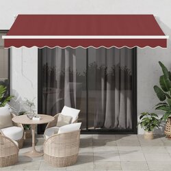 vidaXL Tenda na automatsko uvlačenje bordo 350x250 cm Cijene