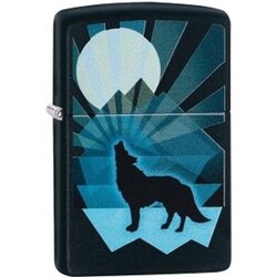 Zippo vžigalnik na bencin Wolf And Moon Black Matte 29864 Cene