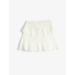 Koton Frilled Mini Skirt with Elastic Waist Cene