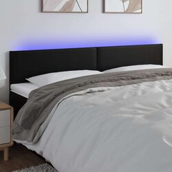  Uzglavlje crno 180 x 5 x 78/88 cm od umjetne kože Cijene