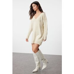 Trendyol Stone Mini Knitwear Wide Pattern Soft Texture Dress Cijene