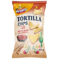Hrusty Čips tortilja hot ketchup 150g Cene