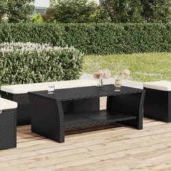 vidaXL Stolić za kavu crni 100 x 50 x 40 cm od poliratana Cijene