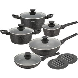 Klausberg KB-7657 Set Posuđa 12 Dijelova – Aluminij, Mramorni Neprianjajući Premaz, Indukcija Cene
