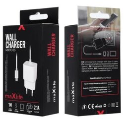 Maxlife MXTC-03 punjac 2.1A + USB TipC kabl 1m Cene