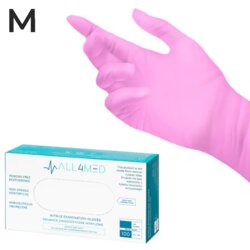 AC All4med jednokratne nitrilne rukavice M pink 100pcs Cene