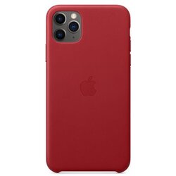 Apple iPhone 11 Pro Max Leather Case - (PRODUCT)RED, mx0f2zm/a Cene
