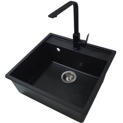  Set sudopera sa slavinom i sifonom selena mat crna + elegance black slavina Cene