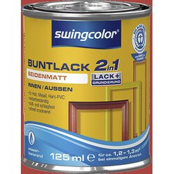 SWINGCOLOR Akrilni barvni lak 2 v 1 (svilenkasto mat, barva: svetlo rdeč, 125 ml) Cene