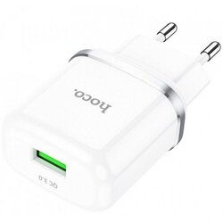 Hoco pametni hišni polnilec adapter n3 18w z 3.0 qc usb vtičem bel Cene