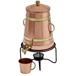 ich-zapfe Bakrena džezva za segrevanje pijač 1,5L z vključenim čašo in gorilnikom, (5000137307) Cene