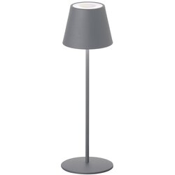 Fischer & Honsel siva led prigušiva stolna svjetiljka sa senzorom pokreta i metalnim sjenilom (visina 38 cm) consenza - Cene