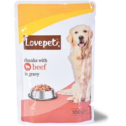 Lovepet Porcija za pse govedina Love Pet 100g Cene