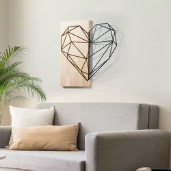 Wallxpert Sayvan-ı Huzur -1 - Natural, Black NaturalBlack Decorative Wooden Wall Accessory Cene