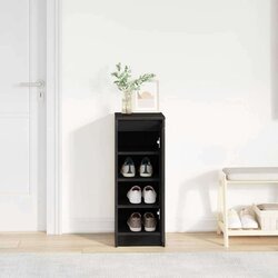 vidaXL ormarić za cipele crni hrast 29,5x34x76 cm konstruiranog drva Cijene
