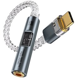 INF BA23 USB-C na 3,5 mm avdio vtičnico z vgrajenim DAC-om Grey, (21838506) Cene
