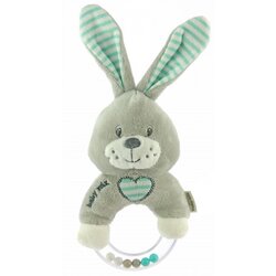 Plišana zvečka zeko grey&mint Cene