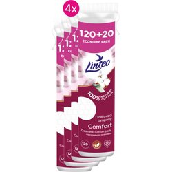 Linteo Natural Cotton Pads blazinice 120 + 20ks x 4 Cene
