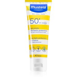 Mustela Bébé Family Very High Protection Sun Lotion vodoodporna zaščita pred soncem za telo za vse tipe kože 40 ml Cene