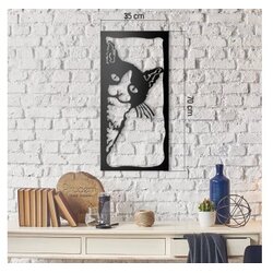 WALLXPERT Dekorativni metalni zidni dodatak The Cat Cene