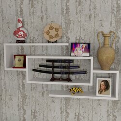 Woody Fashion Zidna polica Janison White Cene