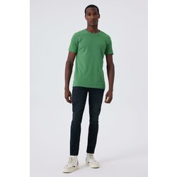 Lee Cooper Men's Twingos 6 Pique O Neck T-Shirt Green Cene