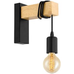 Lesnina XXXL Crna/u prirodnoj boji zidna lampa TOWNSHEND – Cene