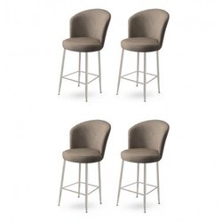 Hanah home set 4 barske stolice alte cappuccino chrome Cene