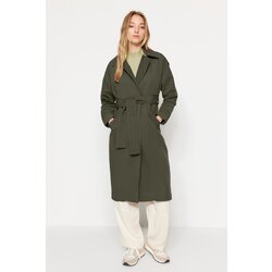 Trendyol Khaki Epaulette detaljni kaiš s dugim rolom s pojasom Cene