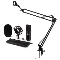 Auna CM001B , MIKROFON SET V3, KONDENZATORSKI MIKROFON, NOSAČ MIKROFONA, CRNA BOJA Cijene
