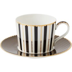 MAXWELL_in_WILLIAMS MAXWELL&WILLIAMS skodelica za čaj s podstavkom Regency 240ml, črna, porcelan Cene